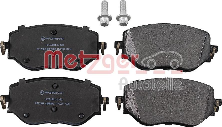 Metzger 1170989 - Brake Pad Set, disc brake autospares.lv