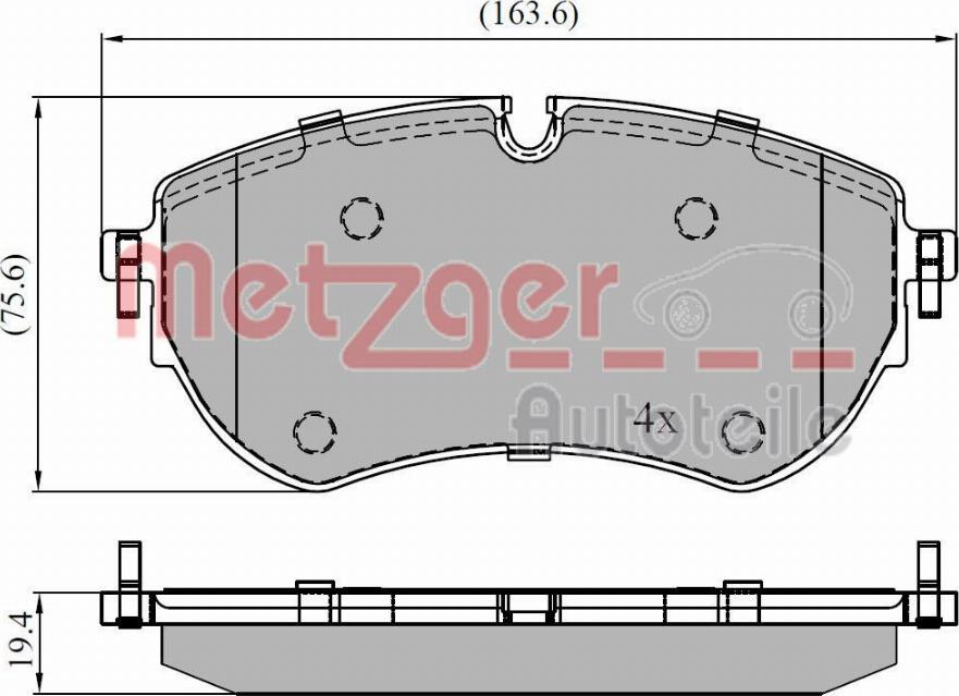 Metzger 1170921 - Brake Pad Set, disc brake autospares.lv