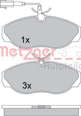 Metzger 1170494 - Brake Pad Set, disc brake autospares.lv