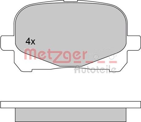 Metzger 1170495 - Brake Pad Set, disc brake autospares.lv