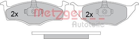 Metzger 1170498 - Brake Pad Set, disc brake autospares.lv