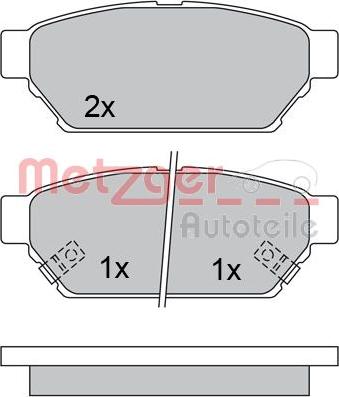 Metzger 1170492 - Brake Pad Set, disc brake autospares.lv