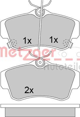 Metzger 1170459 - Brake Pad Set, disc brake autospares.lv