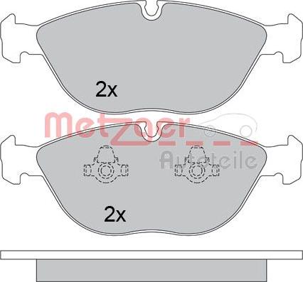 Metzger 1170454 - Brake Pad Set, disc brake autospares.lv