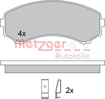 Metzger 1170450 - Brake Pad Set, disc brake autospares.lv