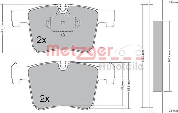 Metzger 1170469 - Brake Pad Set, disc brake autospares.lv