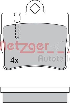 Metzger 1170460 - Brake Pad Set, disc brake autospares.lv