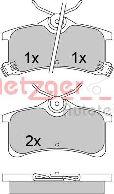 Metzger 1170463 - Brake Pad Set, disc brake autospares.lv