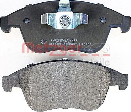 Metzger 1170409 - Brake Pad Set, disc brake autospares.lv