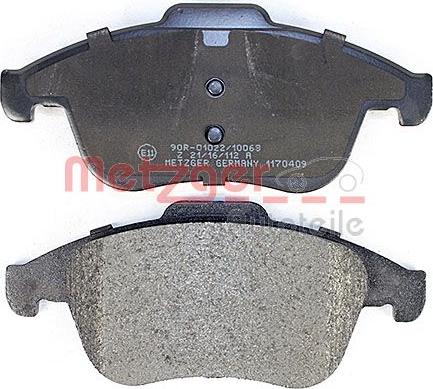 Metzger 1170409 - Brake Pad Set, disc brake autospares.lv