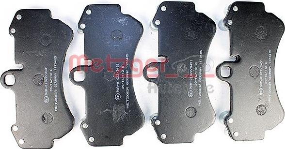 Metzger 1170405 - Brake Pad Set, disc brake autospares.lv