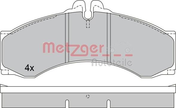 Metzger 1170400 - Brake Pad Set, disc brake autospares.lv