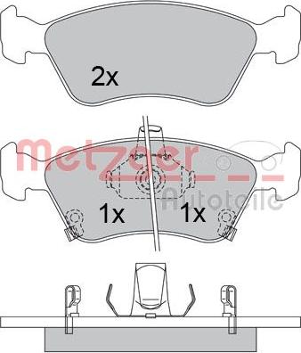 Metzger 1170401 - Brake Pad Set, disc brake autospares.lv