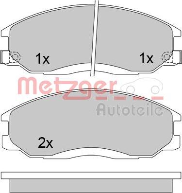 Metzger 1170402 - Brake Pad Set, disc brake autospares.lv