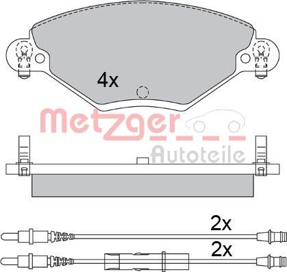 Metzger 1170419 - Brake Pad Set, disc brake autospares.lv