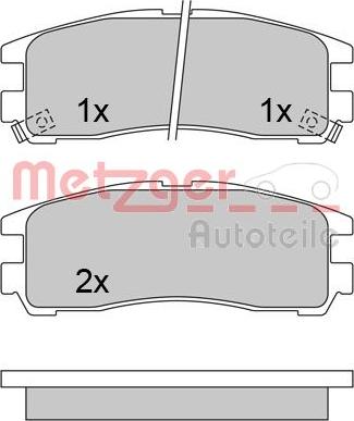 Metzger 1170413 - Brake Pad Set, disc brake autospares.lv