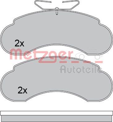 Metzger 1170485 - Brake Pad Set, disc brake autospares.lv