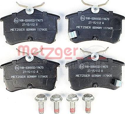 Metzger 1170435 - Brake Pad Set, disc brake autospares.lv