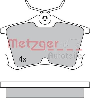 Metzger 1170435 - Brake Pad Set, disc brake autospares.lv