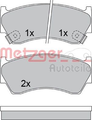 Metzger 1170433 - Brake Pad Set, disc brake autospares.lv