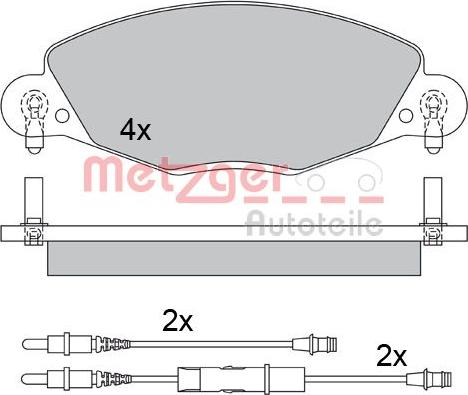 Metzger 1170437 - Brake Pad Set, disc brake autospares.lv
