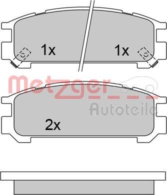 Metzger 1170429 - Brake Pad Set, disc brake autospares.lv