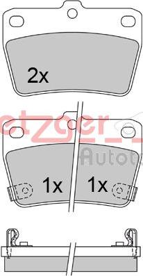 Metzger 1170420 - Brake Pad Set, disc brake autospares.lv