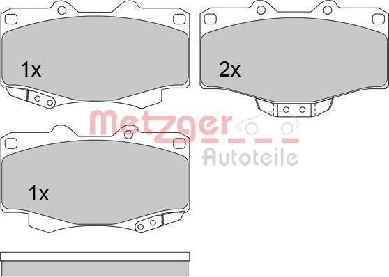 Metzger 1170428 - Brake Pad Set, disc brake autospares.lv