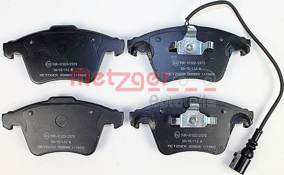 Metzger 1170422 - Brake Pad Set, disc brake autospares.lv