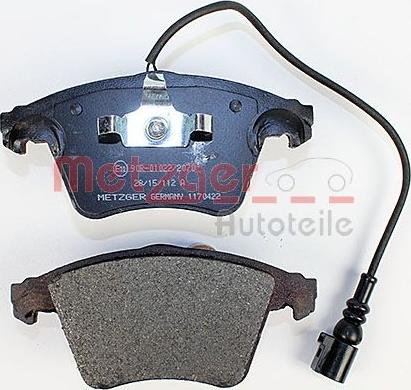 Metzger 1170422 - Brake Pad Set, disc brake autospares.lv