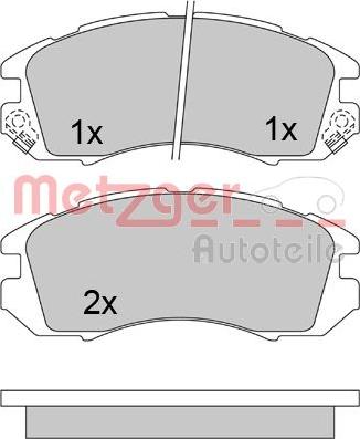 Metzger 1170474 - Brake Pad Set, disc brake autospares.lv
