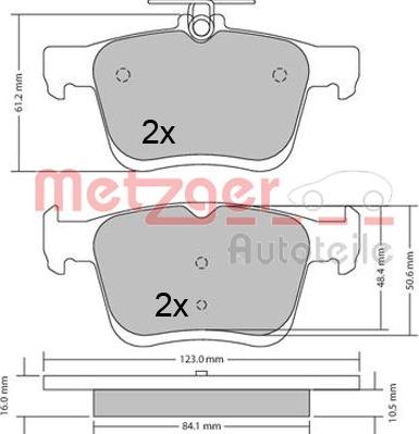 Metzger 1170470 - Brake Pad Set, disc brake autospares.lv