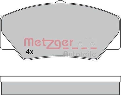 Metzger 1170599 - Brake Pad Set, disc brake autospares.lv