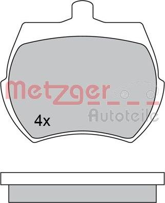 Metzger 1170596 - Brake Pad Set, disc brake autospares.lv