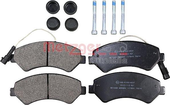 Metzger 1170591 - Brake Pad Set, disc brake autospares.lv