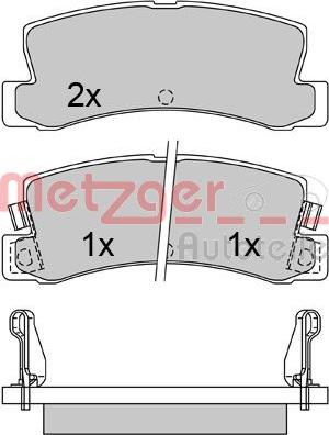 Metzger 1170546 - Brake Pad Set, disc brake autospares.lv