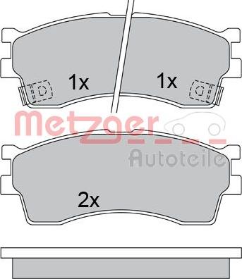 Metzger 1170548 - Brake Pad Set, disc brake autospares.lv