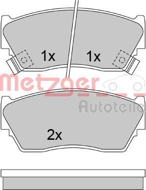 Metzger 1170547 - Brake Pad Set, disc brake autospares.lv