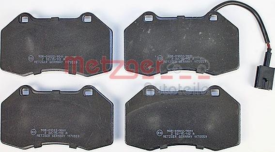 Metzger 1170559 - Brake Pad Set, disc brake autospares.lv