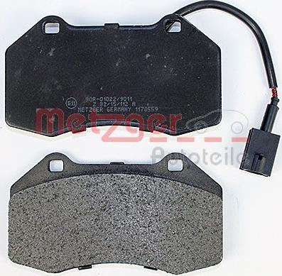 Metzger 1170559 - Brake Pad Set, disc brake autospares.lv