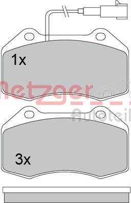 Metzger 1170559 - Brake Pad Set, disc brake autospares.lv