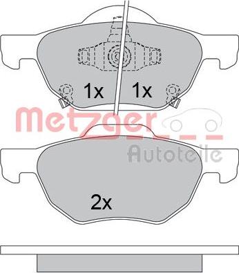 Metzger 1170558 - Brake Pad Set, disc brake autospares.lv