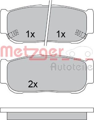 Metzger 1170557 - Brake Pad Set, disc brake autospares.lv