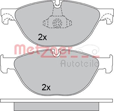 Metzger 1170564 - Brake Pad Set, disc brake autospares.lv