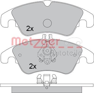 Metzger 1170509 - Brake Pad Set, disc brake autospares.lv