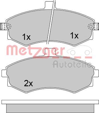 Metzger 1170506 - Brake Pad Set, disc brake autospares.lv