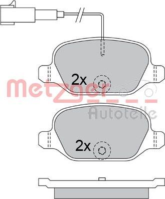 Metzger 1170500 - Brake Pad Set, disc brake autospares.lv