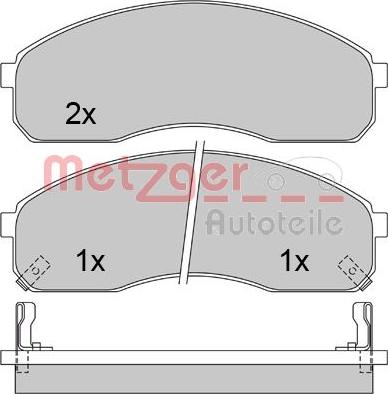 Metzger 1170501 - Brake Pad Set, disc brake autospares.lv