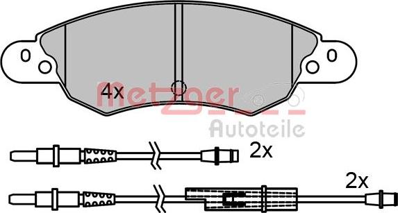 Metzger 1170502 - Brake Pad Set, disc brake autospares.lv