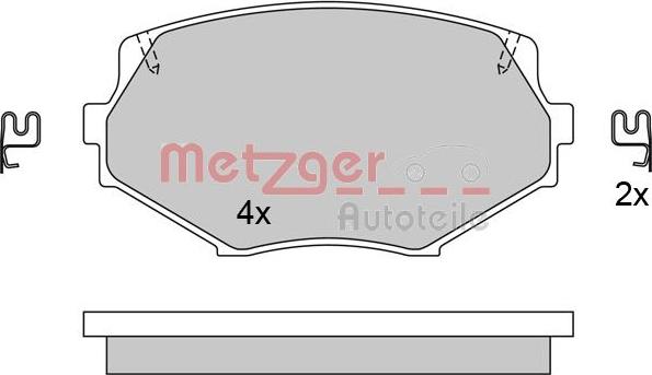 Metzger 1170515 - Brake Pad Set, disc brake autospares.lv